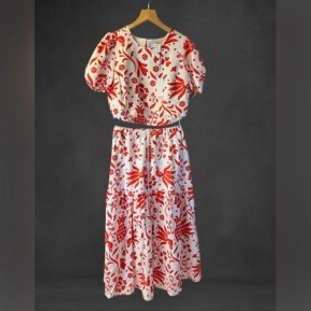 Cupcakes & Cashmere Crop Top and Skirt set Size Small Red and White - Picture 3 of 11